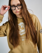 The DOGプリントベーシックフーディー (BEIGE) CQ-49074