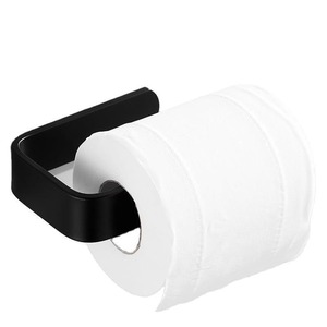 【数量限り】トイレットペーパーホルダー 紙巻器 黒のシンプルなデザインのトイレット ペーパー ホルダー 穴あけなしで取り付け可能