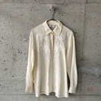 Silk embroidery shirt