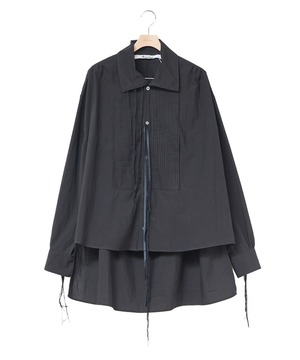 Midorikawa / MID26AW-SH01 PINTUCK SHIRT(BLACK)