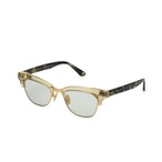 EVILACT eyewear " EXCELSIOR "antique clear×black marble/color photochromic blue lens