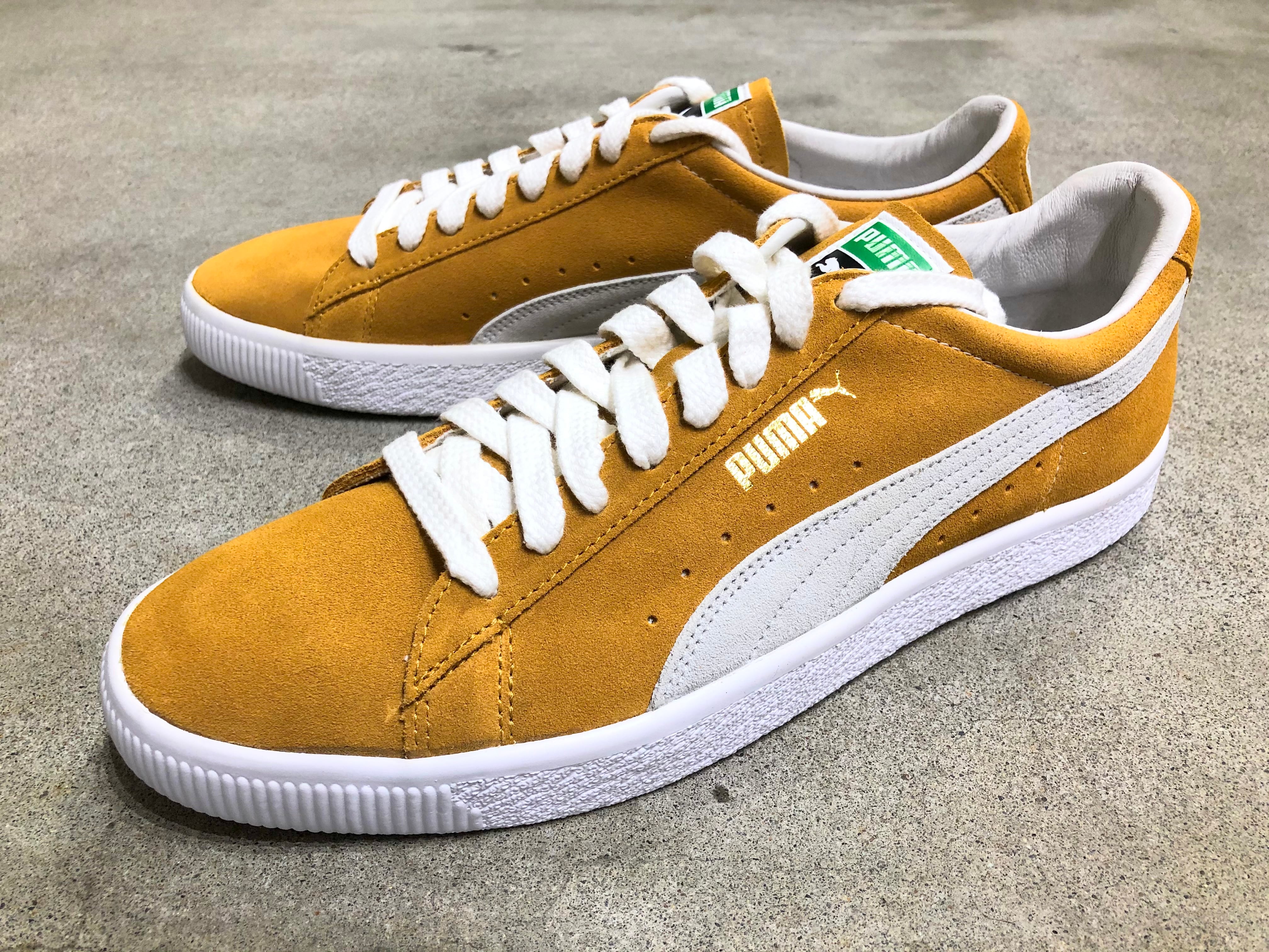 PUMA SUEDE 90681 (HONEY MUSTARD-PUMA WHITE) | 