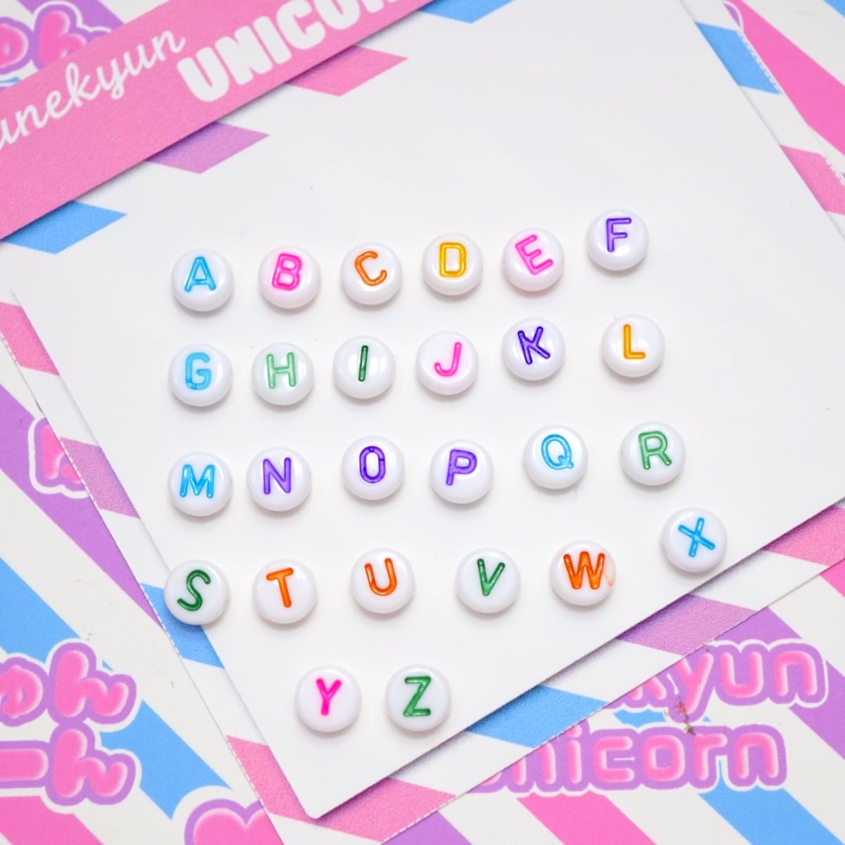 A002 【24文字】丸アルファベットビーズ <欲しい文字が選べます