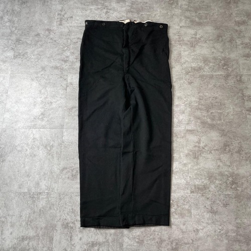 30s フレンチワークパンツ ウール ブラック ファーマーズ W38