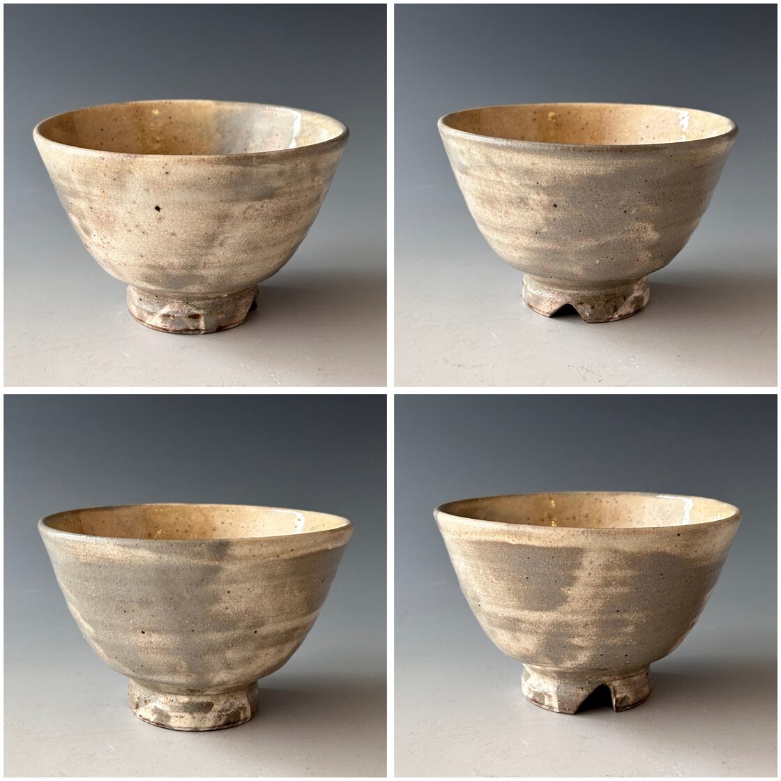 茶道具 古萩写 割高台 茶碗 清水茂生 共箱 萬古焼 萩焼 濃茶 茶事 茶会  