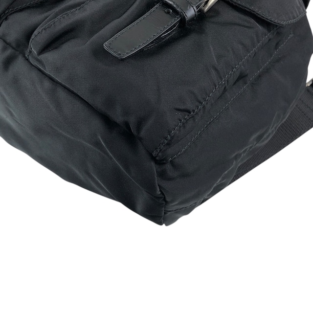 PRADA プラダ バックパック ブラック トライアングルロゴ ナイロン ダブルポケット vintage ヴィンテージ オールド 5emm2a