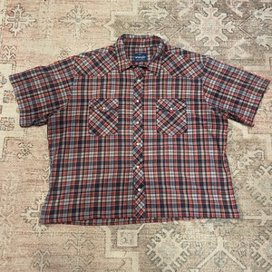 Wrangler / western shirts / check pattern / S/S shirts / Square cut shirts