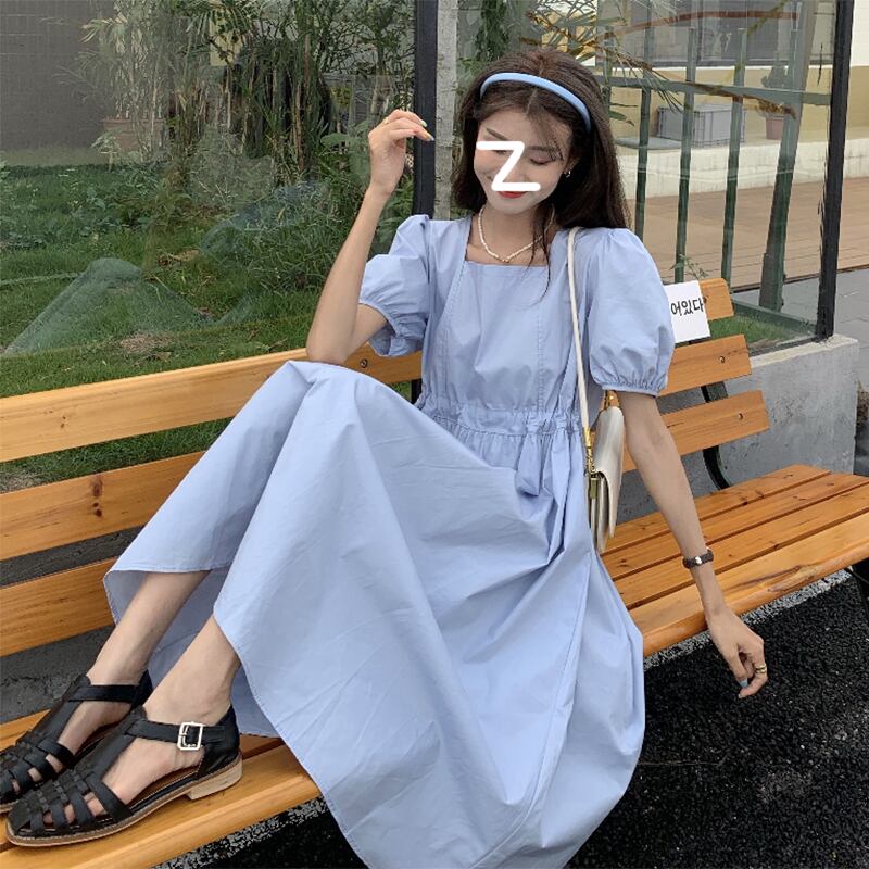 ドレス サマーウェスト薄手スリーブスカート スタイル 大人ガーリー スウィート キュート カジュアル 夏物 スクウェア 萌量不足6119608020