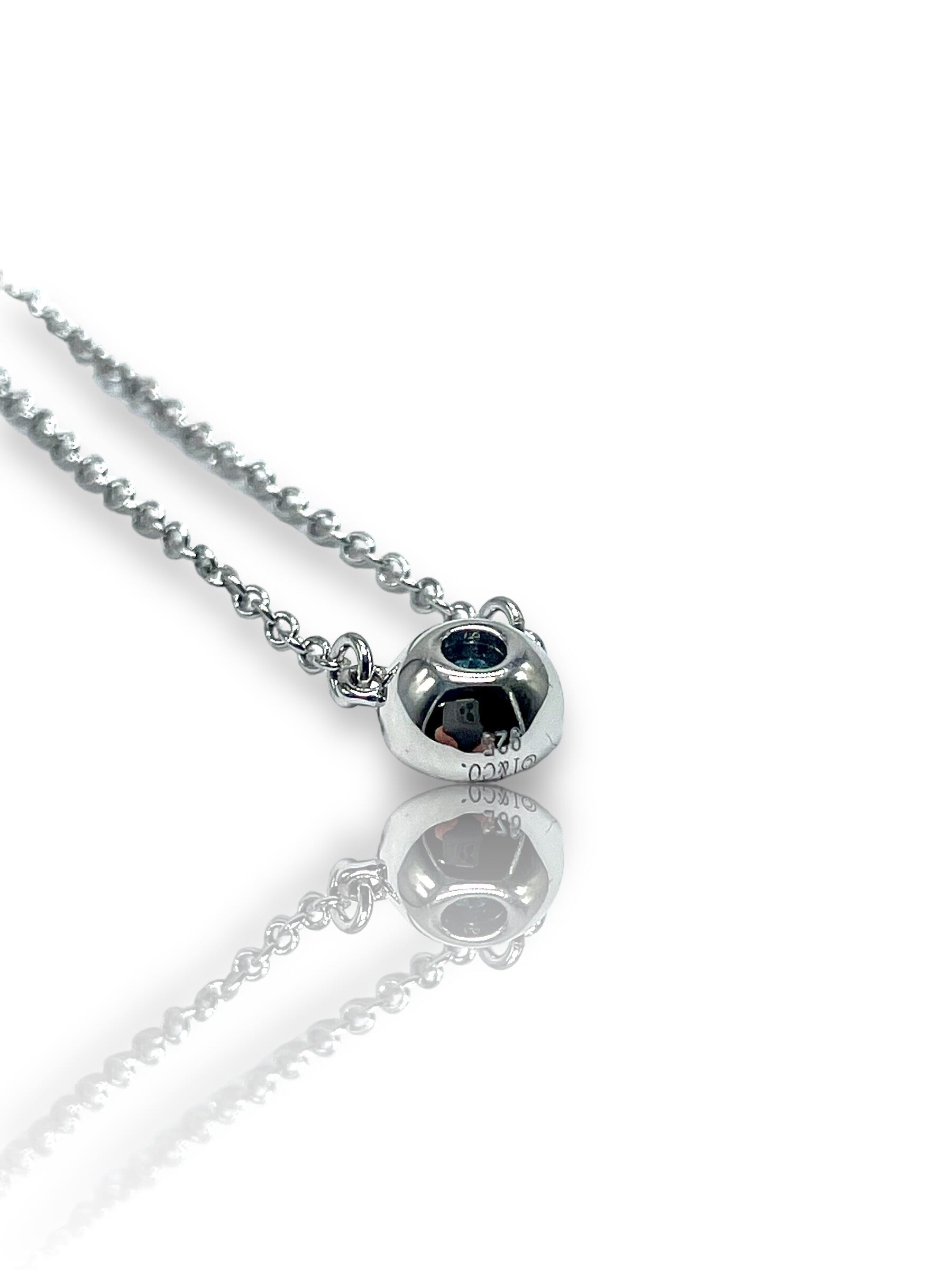 ティファニー ネックレス シルバー アクアマリン 付属品完備