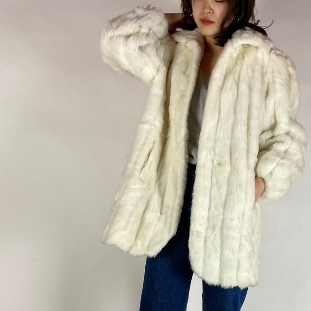 ◾︎80s vintage faux fur coat from U.S.A.◾︎