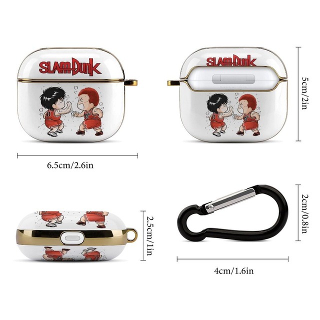 スラムダンク Airpods 3 ケース かわいい キャラクター Airpods 第3世代 ケース ポータブル Airpods カバー カラビナ付き AirPods3 イヤホンケース 保護 耐衝撃 防塵 ワイヤレス充電対応 プレゼント 新春贈り物 ベストギフト