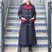 EU VINTAGE 2TONE DESIGN WOOL OVER LONG COAT/ヨーロッパ古着2トーンデザインウールオーバーコート