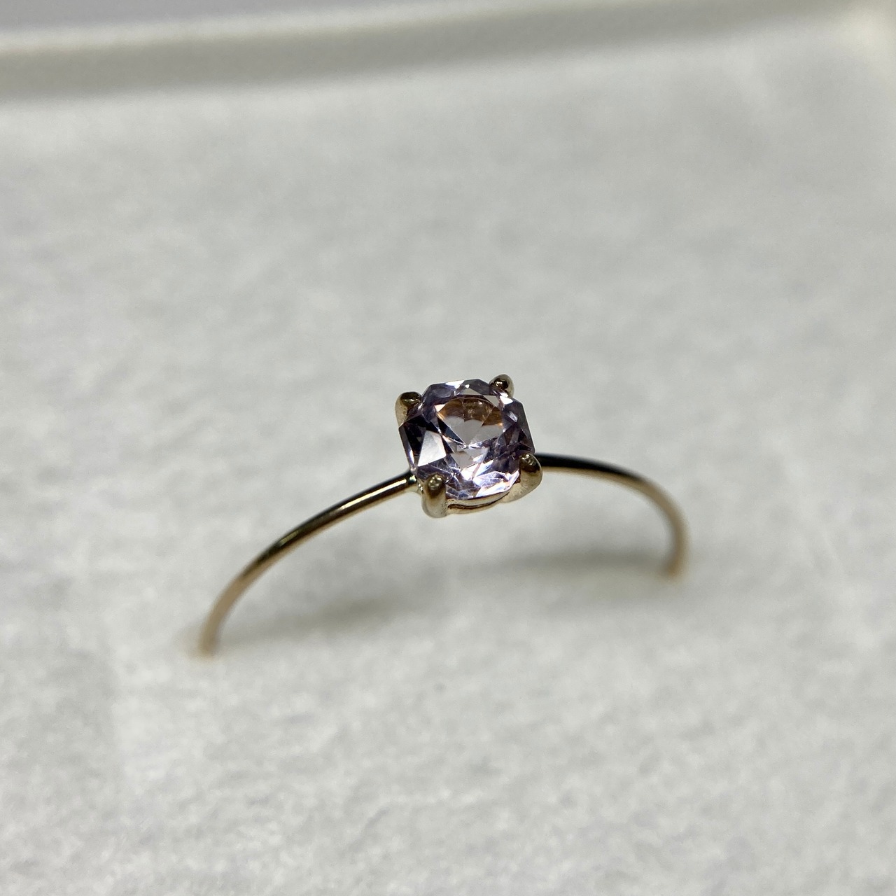 お花みたいなスピネル お試しリング 第2段 K10 13号 約3.9mm 新品