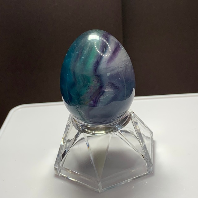 T07.色合い可愛いグラデーションフローライトたまご