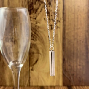 シルバーカットエッジネックレス