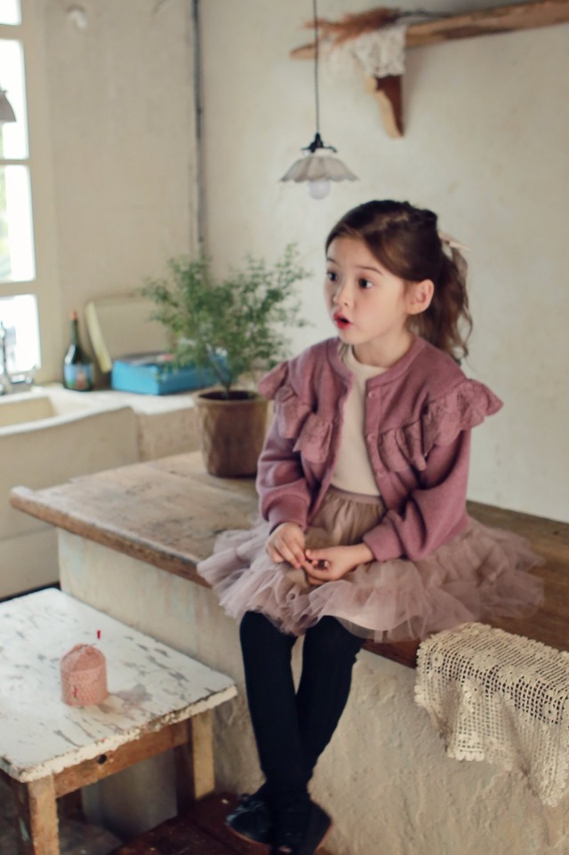 ラスト1 beige3【即納】<flo>  Missha cardigan