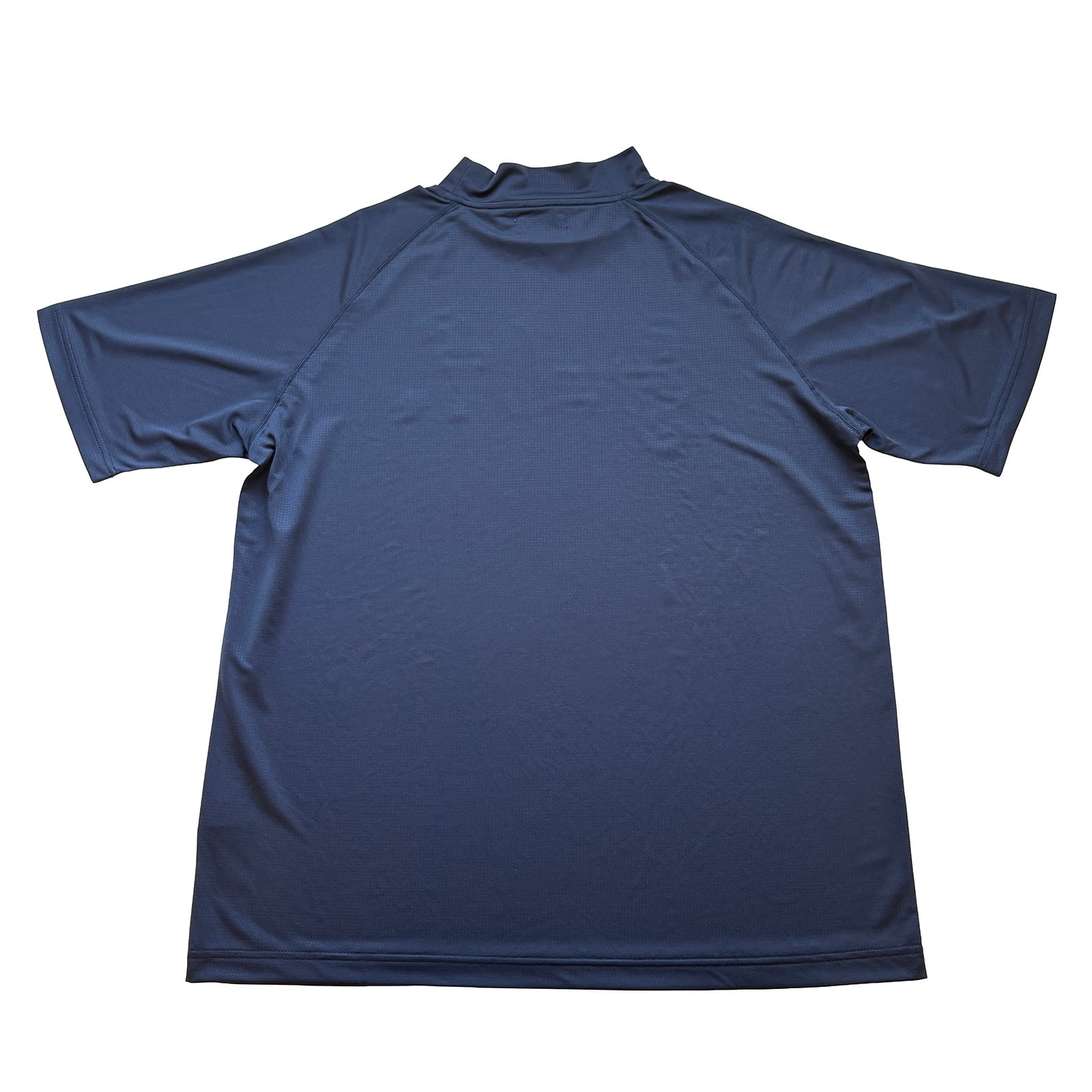 SUPER LIGHT LOGO PRINT MOCK NECK SHIRT -NAVY- | 8G SHOOT WEBSTORE