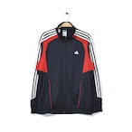 adidas アディダス ジャージ 赤 黒 白 トラックジャケット パフォーマンスロゴ L相当 @CK0056