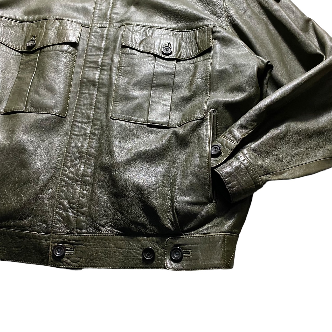 vintage AQUASCUTUM “England” leather blouson