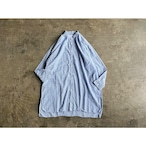 ARMEN(アーメン) Seersuker Stripe Utility Banded Collar Long Shirt