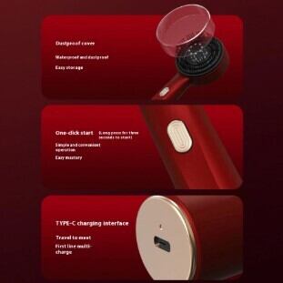 3モード電動スカルプマッサージコーム 赤色光フォトセラピー＆液剤導入