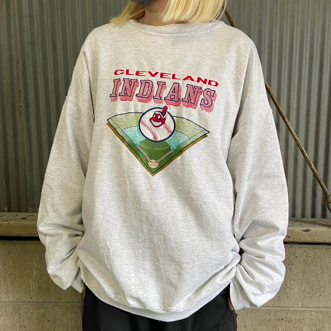 90年代 カナダ製 MLB アクリーブランド・ガーディアンズ チーム 刺繍 