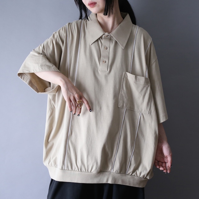 symmetry line design XXXL over silhouette shirt pullover