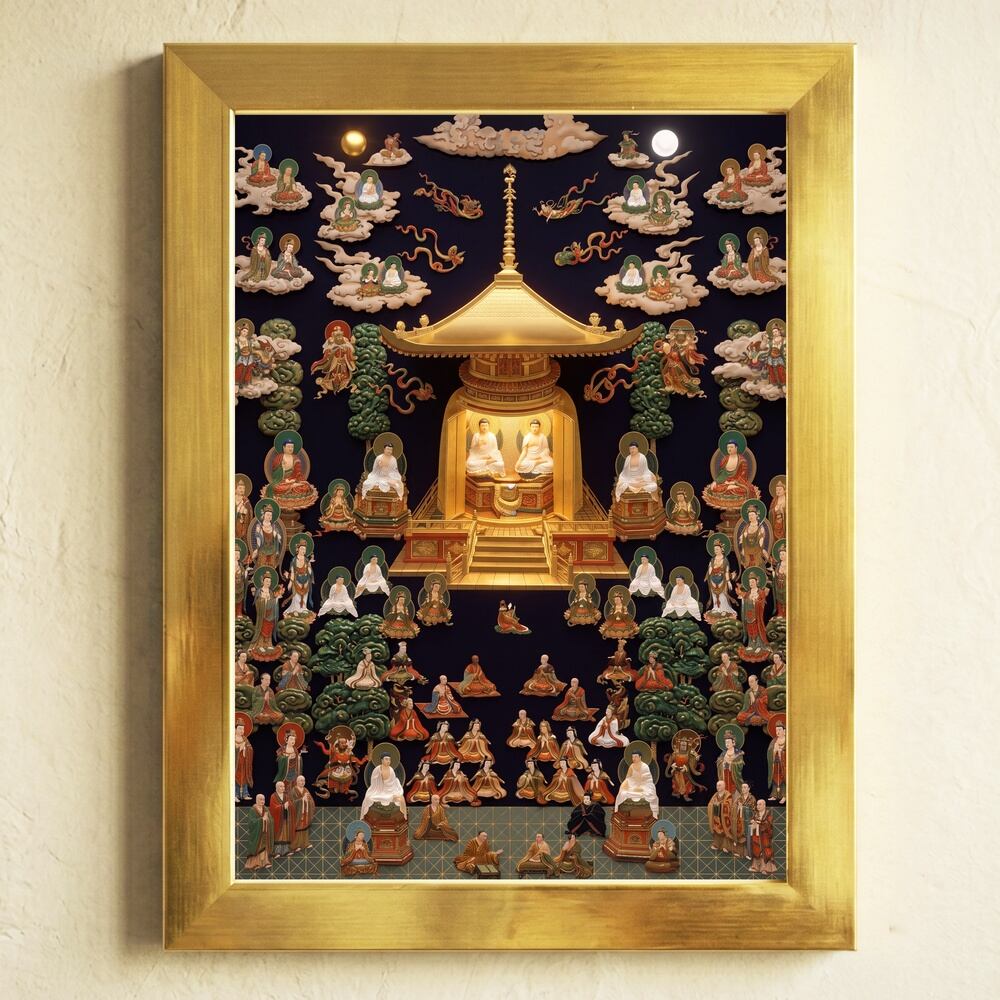 阿弥陀如来】Mサイズ（424㎜×545㎜）│開運仏画・ジクレー版画│日本の