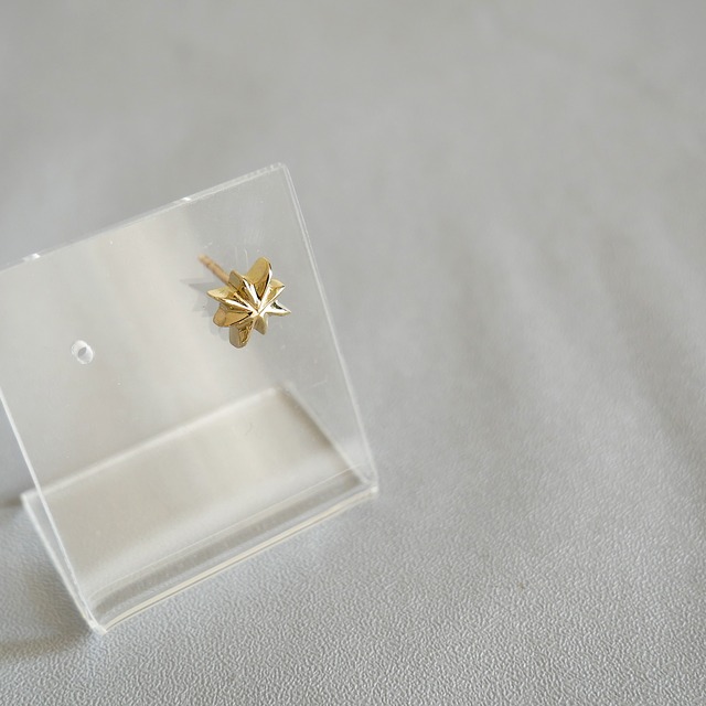 スパークル片耳ピアス / brass　157