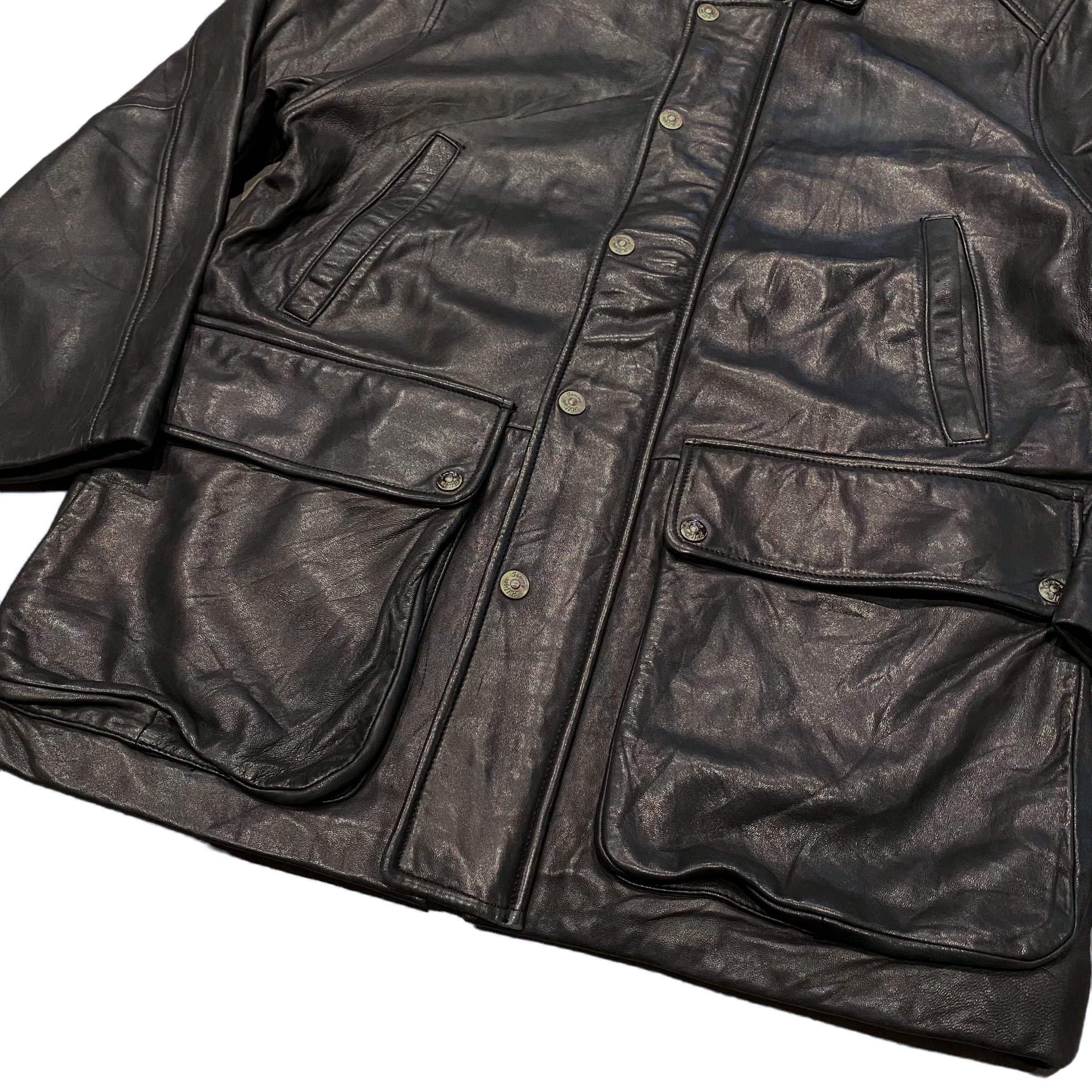 90's Tommy Hilfiger Leather Half Coat / トミーヒルフィガー レザー