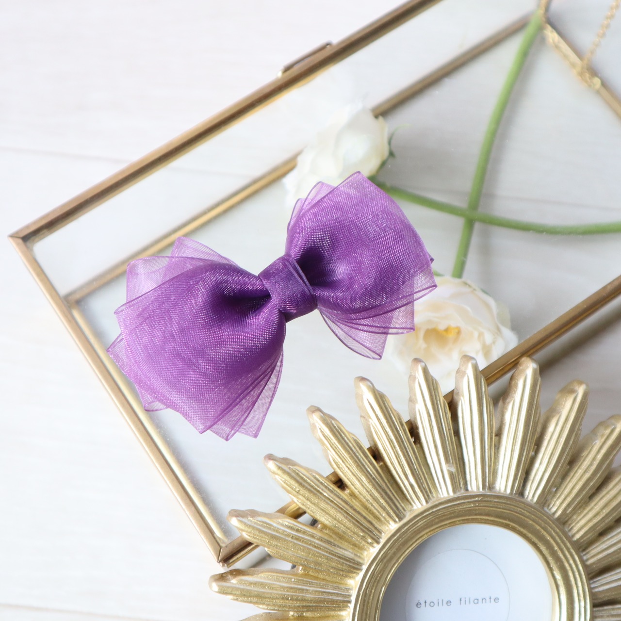 秋冬限定カラー♡ふわふわオーガンジーリボン ヘアゴム ゆめかわ  