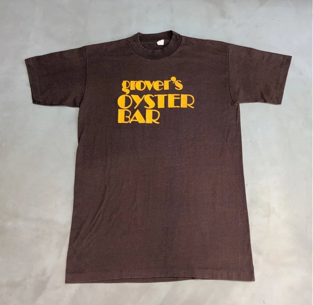 80s grovers oyster bar print tee 小岩店