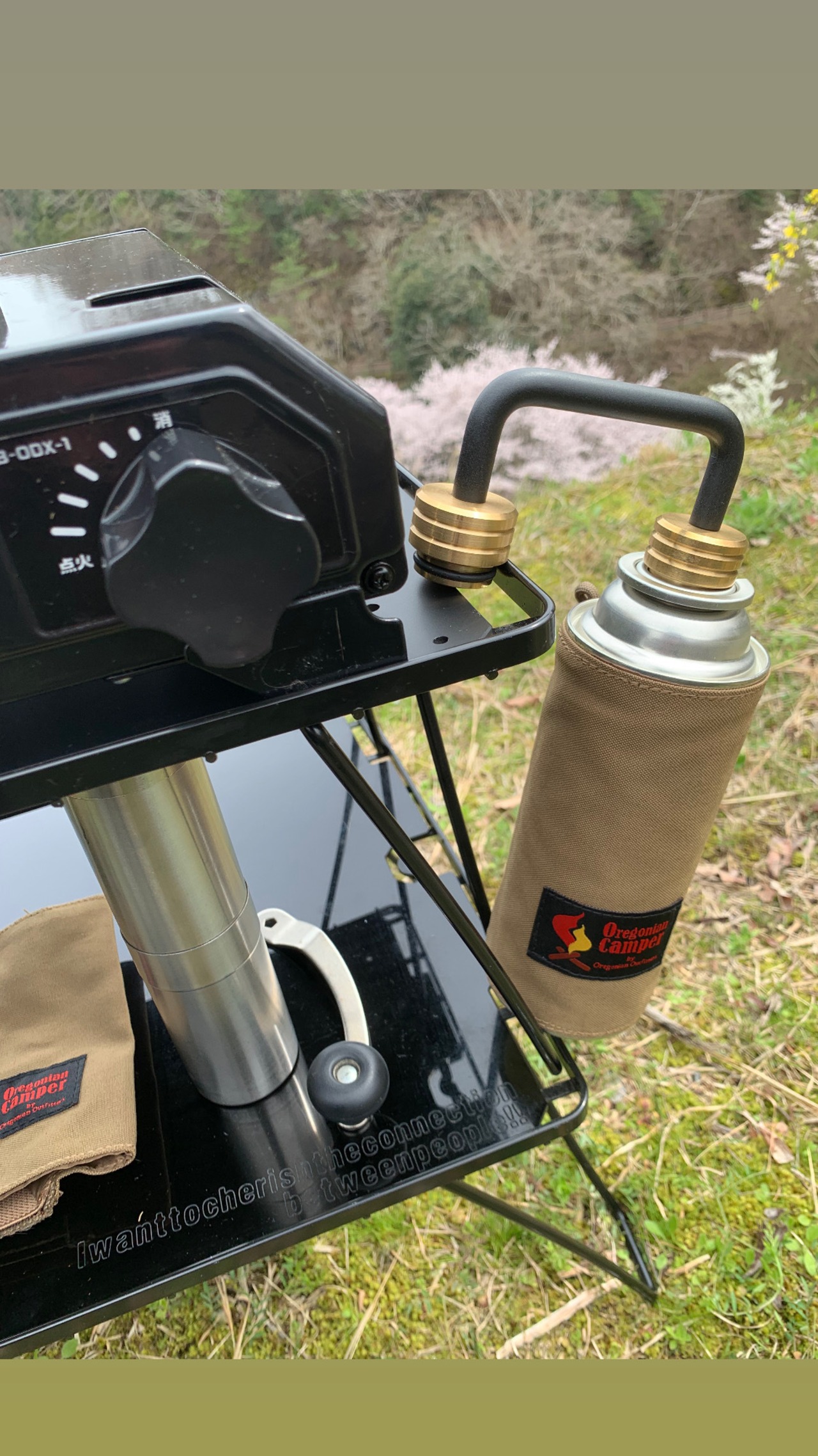 『MSMFニコイチ』　OD缶／CB缶兼用真鍮ｷｬｯﾌﾟ×2個ｾｯﾄ+取手