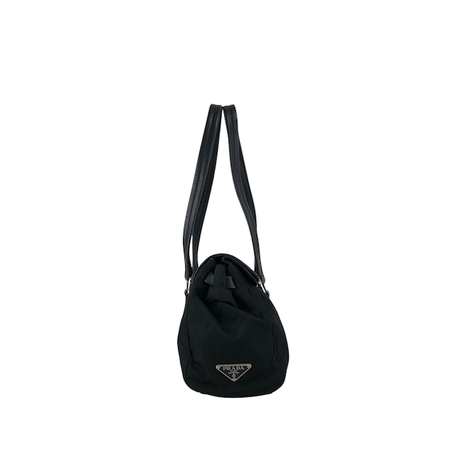 PRADA プラダ ハンドバッグ ブラック プッシュロック レザー vintage ヴィンテージ オールド pesttr