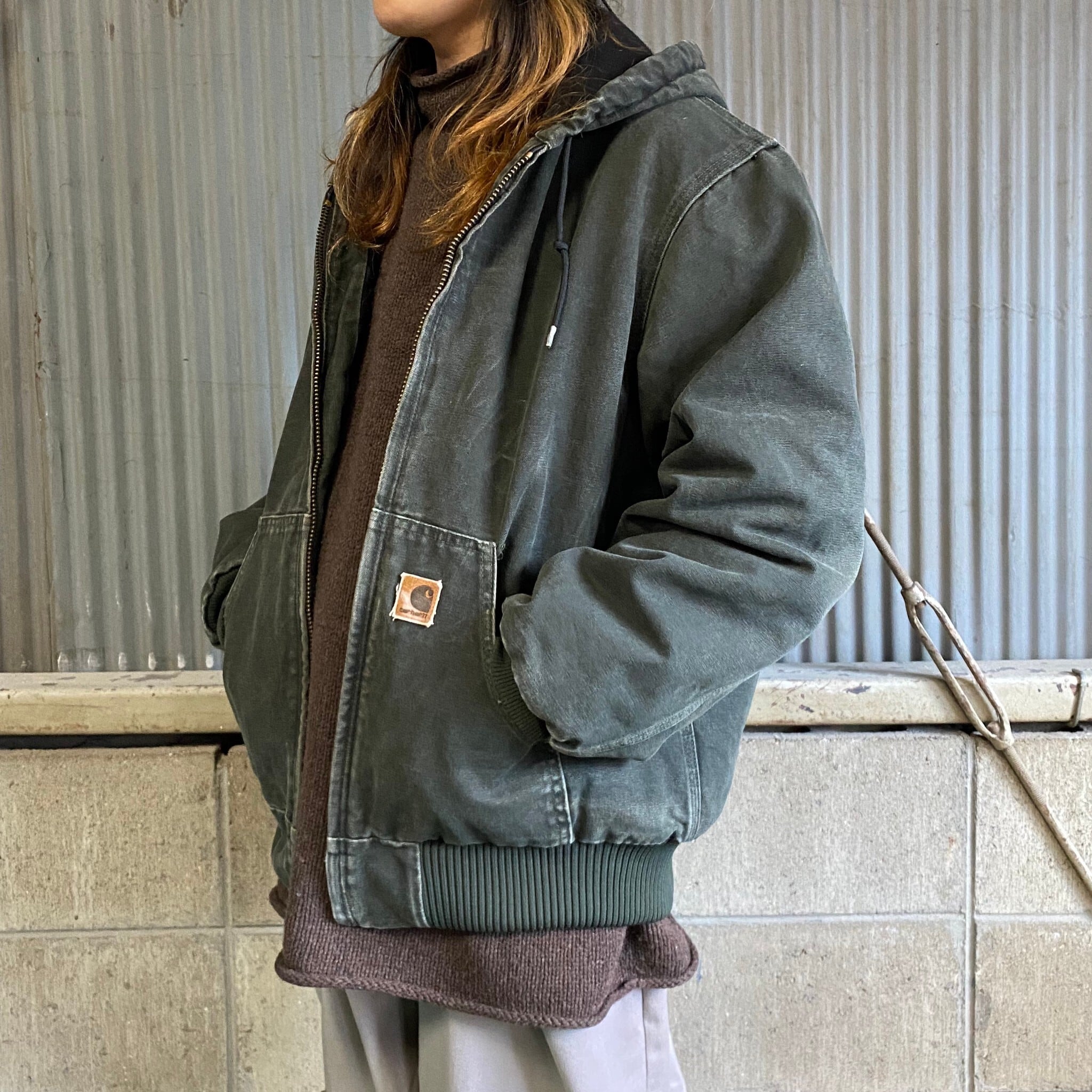 カーハートcarhartt ダックジャケットアクティブジャケットカーキ 
