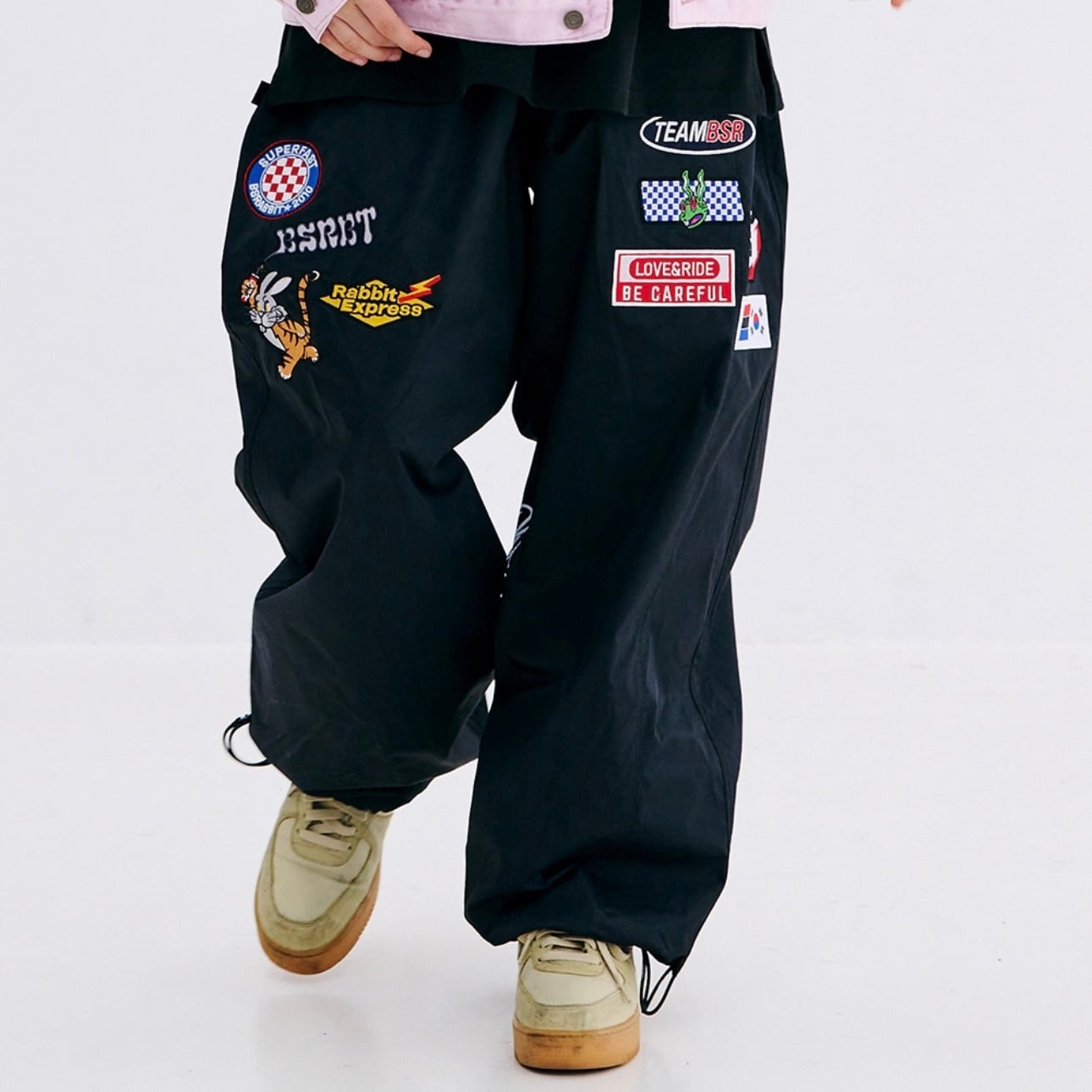 23-24 BSRABBIT RACING PATCH SUPER WIDE PANTS スノーボード ウェア