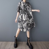 水墨風 ビックシルエット シャツ  30084