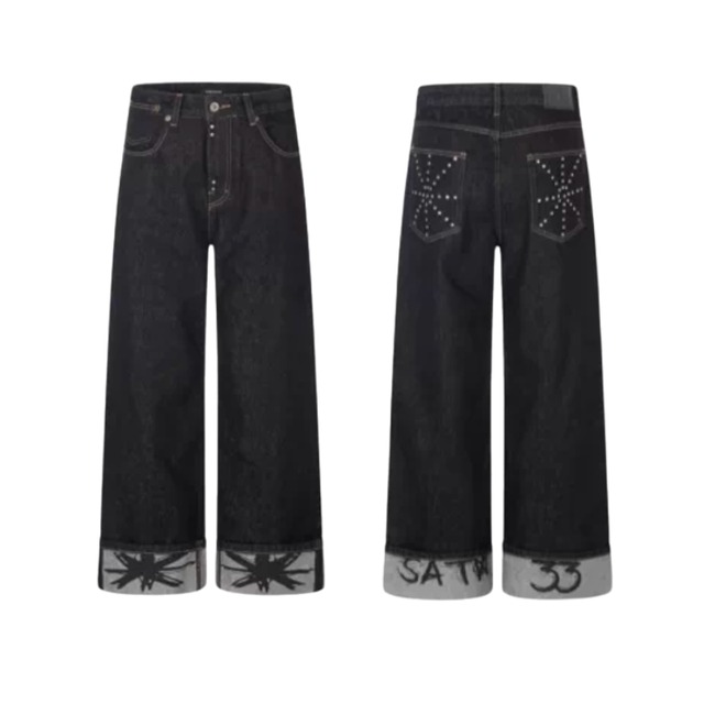 studded back-pocket denim　バックスタッズポケットデニム　J2078