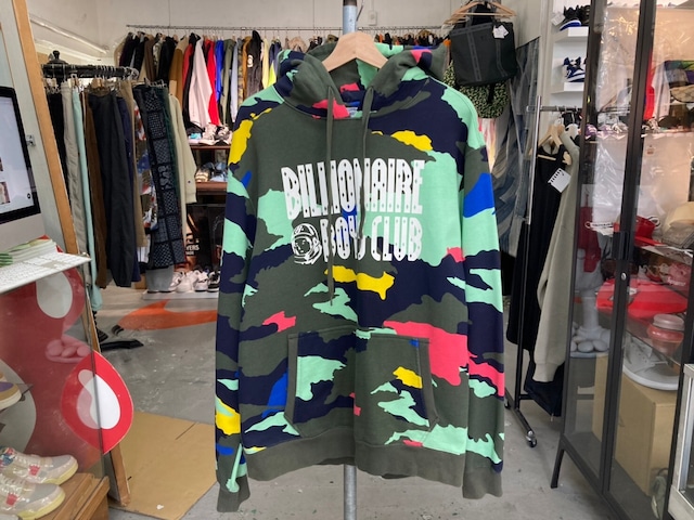 BILLONAIRE BOYS CLUB BB RUNNER SWEAT HOODIE HEMLOCK MULTI CAMO XL 214886