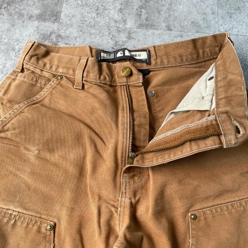 20s USA製 ブラウン ダブルニー Carhartt B01-M 30×32 詳細写真9