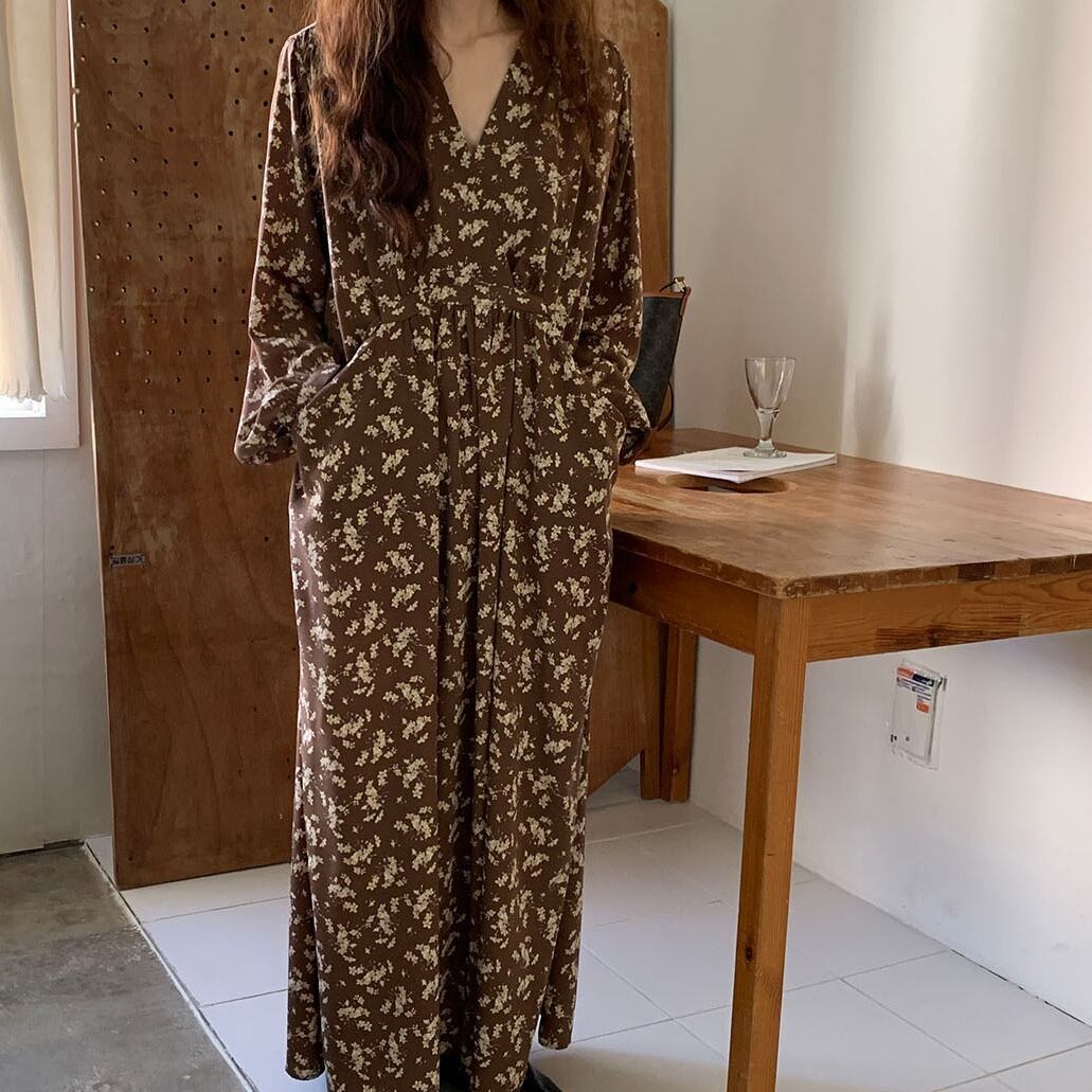 cache-coeur floral loose long one-piece m0313