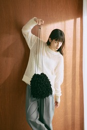 Thick Velvet Loop Monster Mini Bag Hand Knit