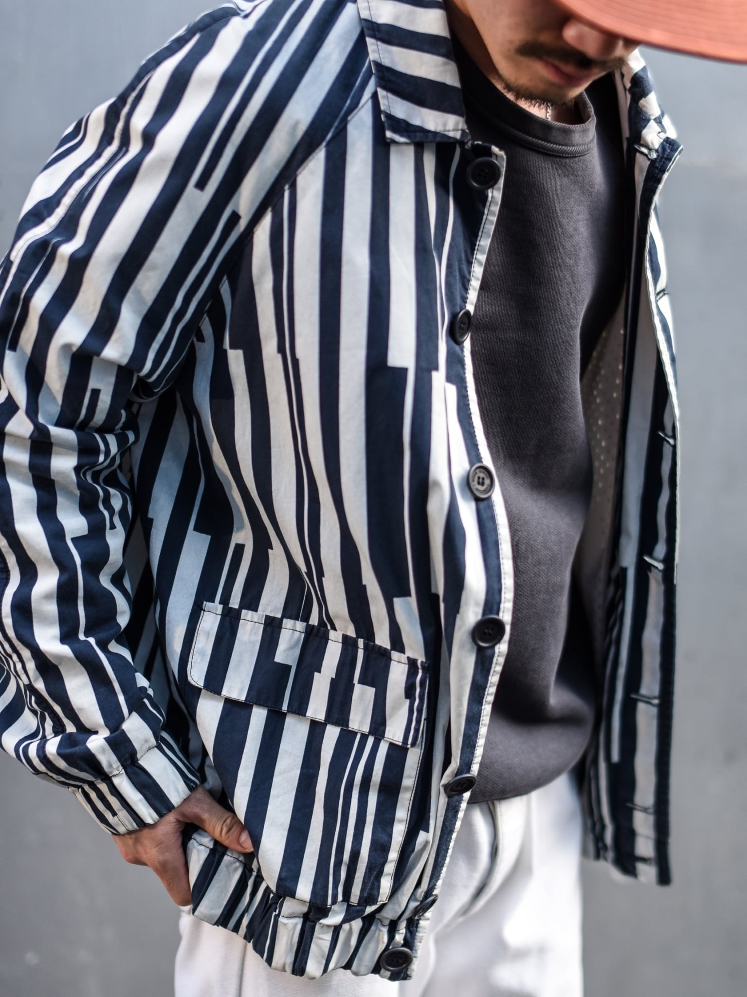 SUNNEI - Stripe Shirt Jacket (size - S) ¥28000+tax | Kodona Online Store  powered by BASE