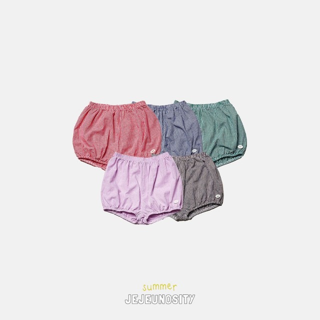 【取寄】jejeunosity｜pine check bloomer｜パインチェックブルマ｜XS-XL｜kids｜26 summer