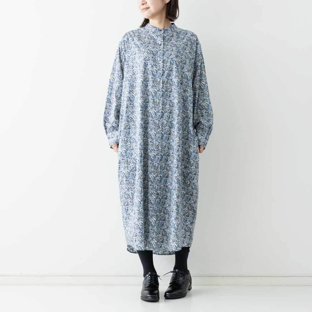 極美品【MidiUmi】ミディウミ　リバティプリント小花柄長袖コットンワンピース Midi Umi LIBERTYプリントシャツワンピース | LASQ store | ラスク