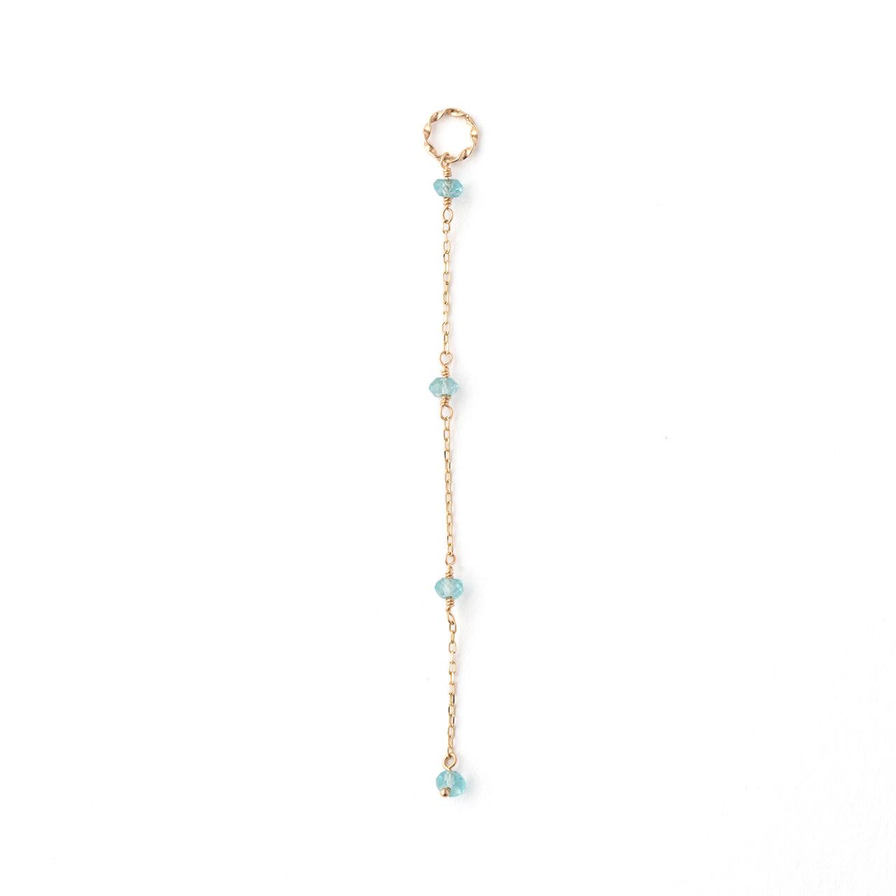 アパタイト4石xチェーンチャーム/K10YG