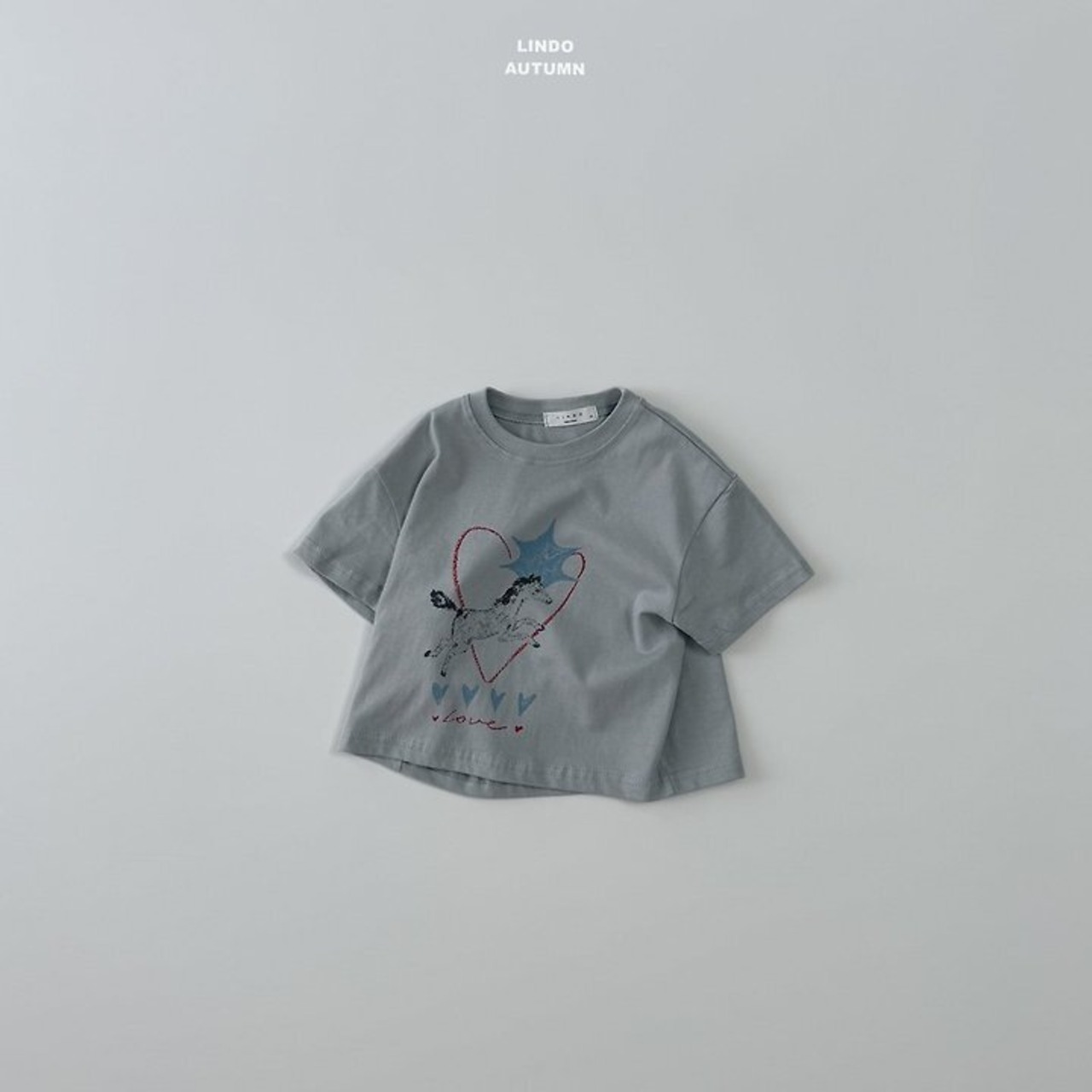 韓国子供服 / LINDO / スケッチ 半袖Tシャツ / 秋服 *XS~XL*