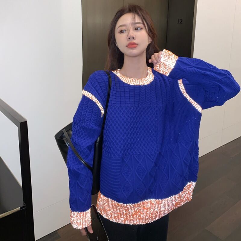 セーター スタイルニットオータムウィンタースタンダードトップス レトロ 秋物 冬物 YY-ファッション75215429793