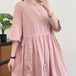 2色/立体花モチーフ刺繍フリル袖ワンピ ・11933