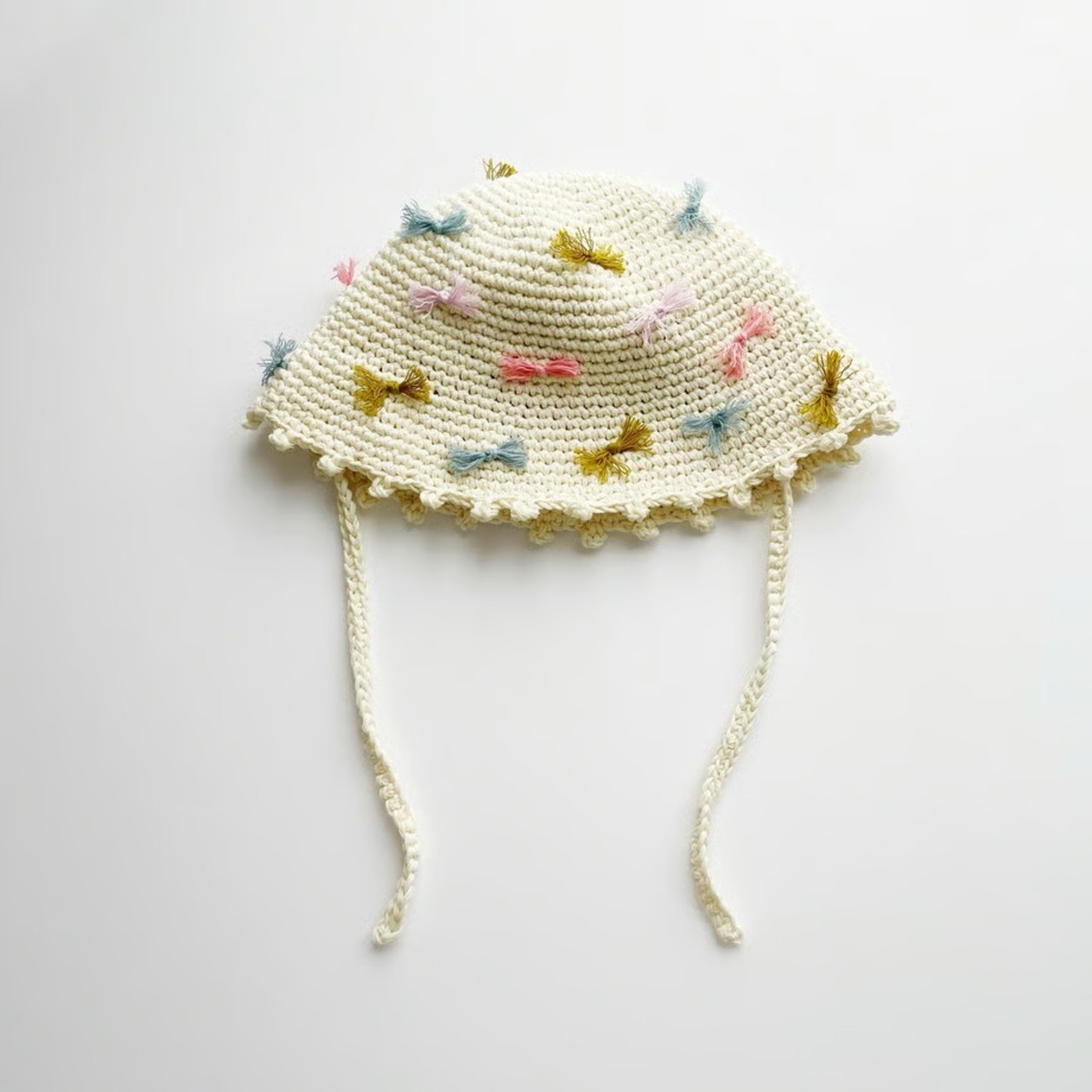 [Pattern] フリンジリボンバケットハット〈kids size〉